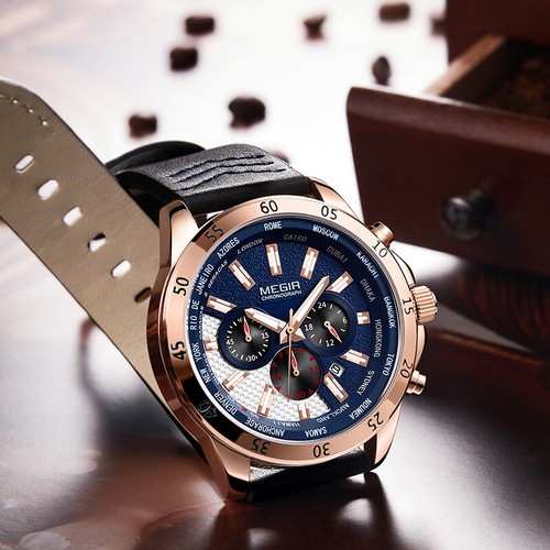 MEGIR Watch Men Fashion Sport Quartz Mens Watches Top Brand Luxury Military - Picture 10 of 14