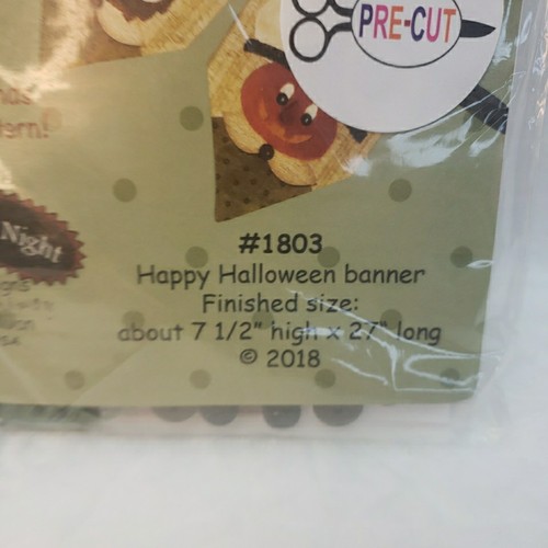 Die ganze Nacht Nähset Happy Halloween Banner 27" lang Volkskunst Design - Bild 6 von 9