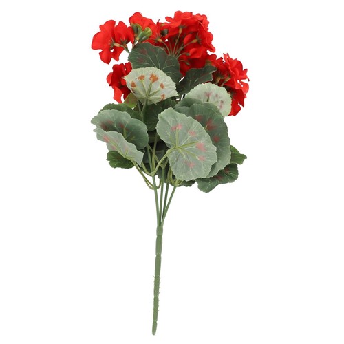 Lifelike Artificial Geranium Flowers Perfect Home Decor Accent in Red Pink - Picture 11 of 82