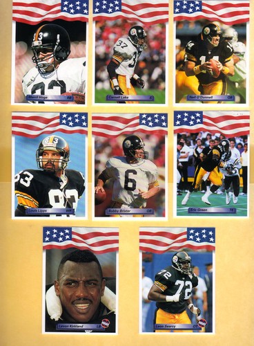 1992 AW Steelers Pittsburgh Set LOUIS LIPPS MERRIL HOGE CARNELL LAKE KIRKLAND - Photo 1/1