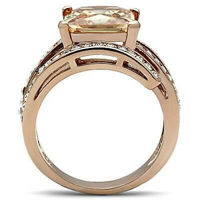 Enorme anillo de moda princesa cúbica de circón cúbico de 4,4 quilates talla 5 6 7 8 9 10 tk1665 - Imagen 3 de 4