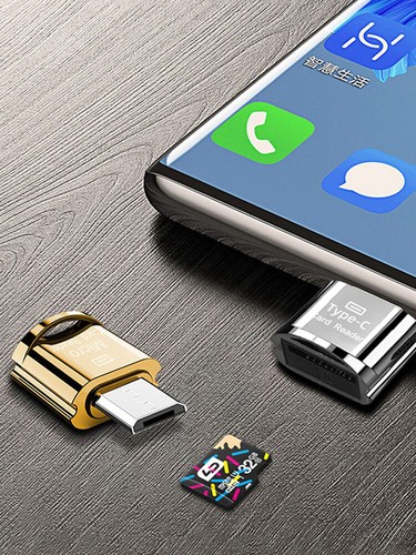 3X USB-C To Memory Card Reader TF Adapter Type C For Android Phone O о - Afbeelding 16 van 24