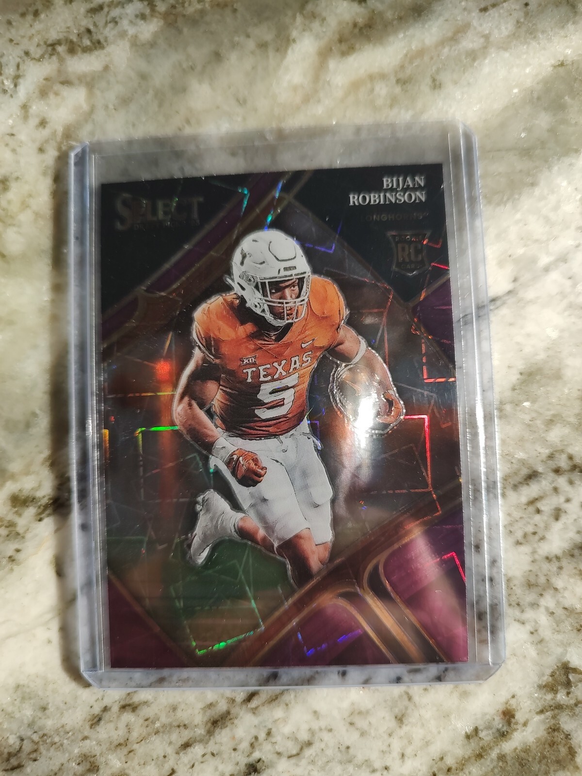 2023 Select Draft Picks Football Bijan robinson Purple Laser Prizm #109