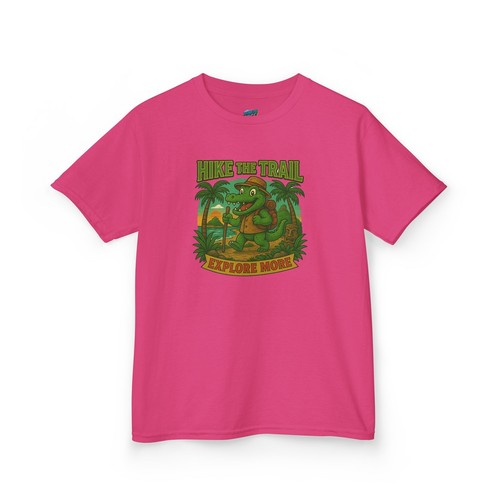 Hike the Trail - Explore More Hiking Gator Boys' Heavy Cotton T-Shirt - Picture 68 of 77