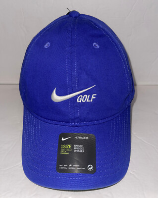 Nike Heritage86 Washed Golf Cap Hat Blue One Size Fits Most