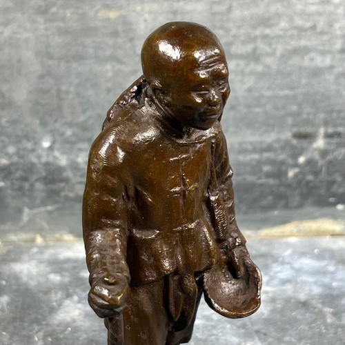 Bronze Ancien Vietnamien - Vieux Paysan, Hanoï Tonkin, ca. 1900/1920 - Picture 8 of 9