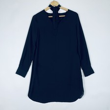 Who What Wear Women Small Black Dress Chiffon Sheer Elevated Capsule Work Modern
