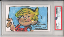 Dennis The Menace Color Artwork Sketch Signed & Drawn by Ron Ferdinand PSA DNA
