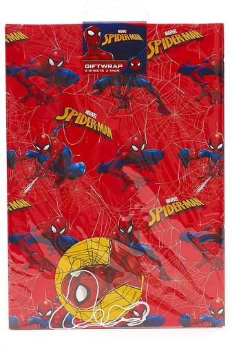 Spiderman wrapping paper - Spider-man Gift Wrap 2 sheets 49cm x 70cm - Picture 2 of 2