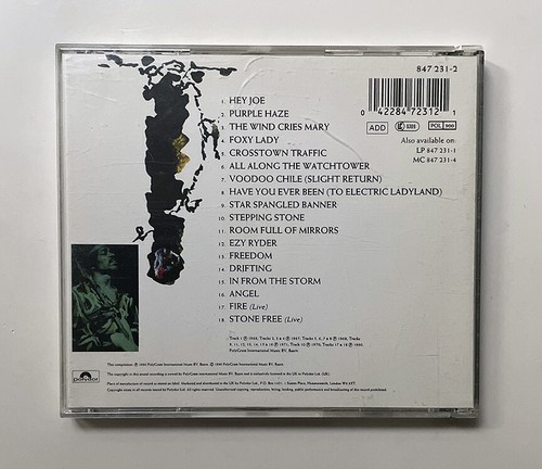 Jimi Hendrix Experience Cornerstones 1967-1970 CD Polydor Uk Import 847 231-2 - Picture 3 of 3