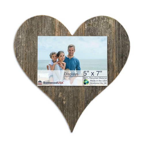 Rustico Casale 12" Cuore in Legno con Portafoto Acrilico Trasparente 5" x 7" - Foto 17 di 24