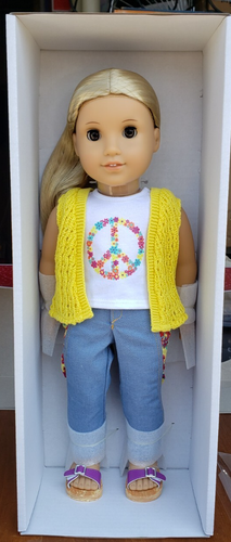 American Girl Historical 1974 Julie Albright bambola 18" + libro nuova con scatola - Foto 3 di 9