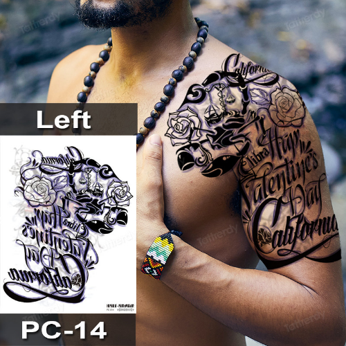 Men Temporary Tattoos Large Body Art Painting Shoulder Chest Arm Totem Dragon - Picture 39 of 58