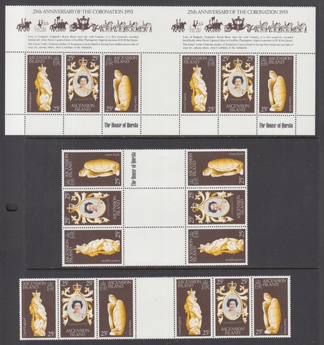 Ascension, Scott 229a-229c MNH. 1978 Silver Jubilee, FDC + souv sheet position p - Picture 1 of 2