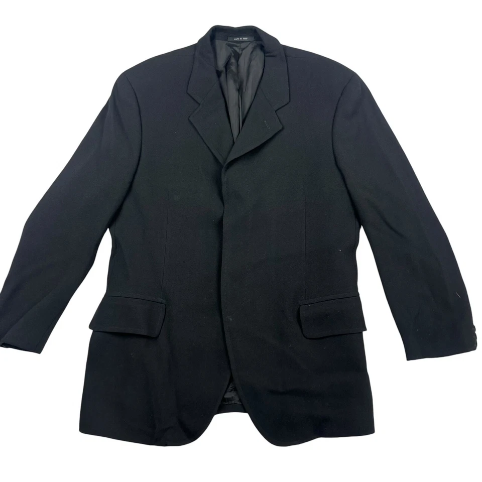 Blazer Emporio Armani para hombre 100 % lana negro • Italia • 44L Foto 2 de 4