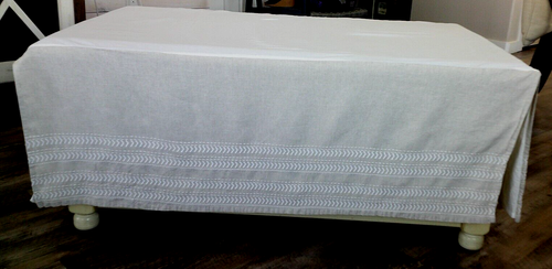 Pottery BarnKidsDust Rufflr 48X27With Drop Down Panels 16in Linen/Cotton Lined - Picture 1 of 12