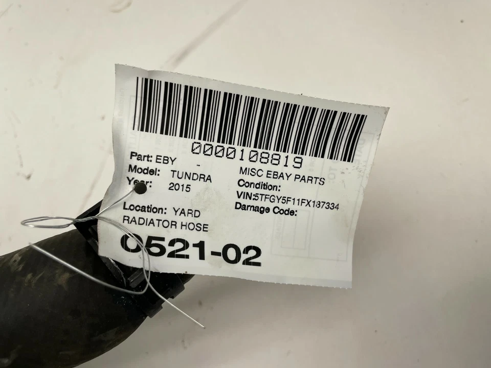 2014-2017 TOYOTA TUNDRA 5.7L RADIATOR HOSE PIPE COOLING OEM - Image 4 of 4