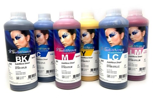 1 Liter Inktec Dye Sub Transfer Sublimation Tinte Set 6 Farben für Epson Drucker - Bild 1 von 9