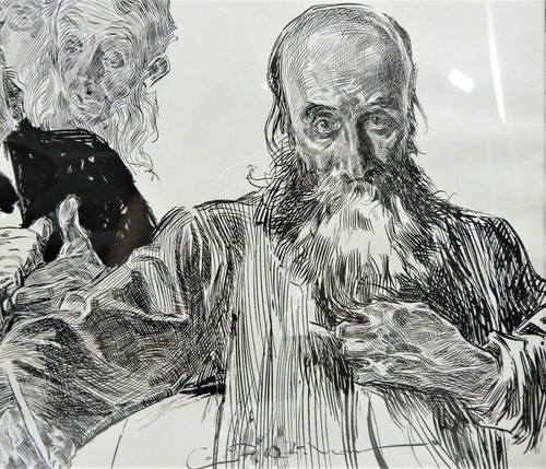 Charles Dana Gibson Print Eccentric Relative Becomes An Object Of Interest - Picture 4 of 7