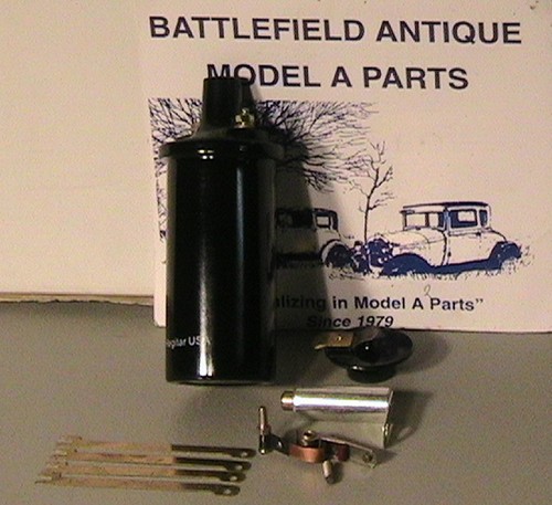 1928-1931 A Model Ford Complete Ignition Coil and Ignition System Tune-up Set - Picture 1 of 5