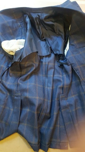 NWT $3500 D'AVENZA ALL HAND MADE FULL CANVAS 40 FLANNEL WOOL - Picture 7 of 7