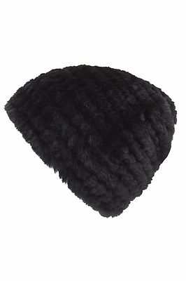 La Fiorentina Faux Fur Hat Black