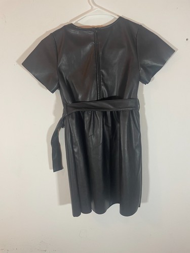 Wonder Nation Girls Size Medium 7-8 Black Leather Dress de - Picture 3 of 3