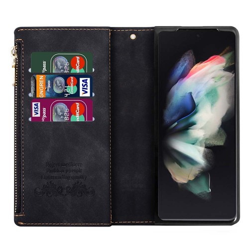 Für Samsung Galaxy Z Fold 5 4 Fold 3 Leder Filp Handy Tasche Wallet Hülle Etui - Zdjęcie 19 z 19