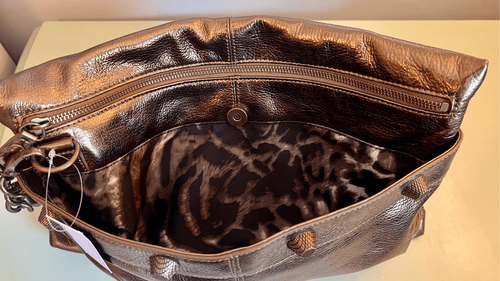 Borsa K-Dash Kardashian donna dettaglio borchie oro metalliche stampa animali interni - Foto 3 di 13