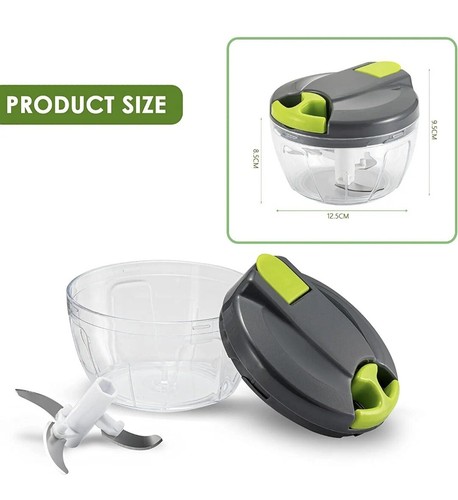 Sifenma Multifunktions manueller Lebensmittelhäcksler & -prozessoren, grau, 500 ml - Bild 4 von 7