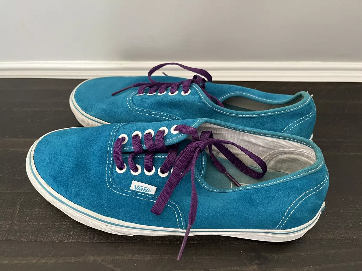 Relativitetsteori Gedehams komme ud for VANS Off the Wall Authentic Aqua Blue Purple Low Top Sneakers Men 8.5 Women  10 | eBay