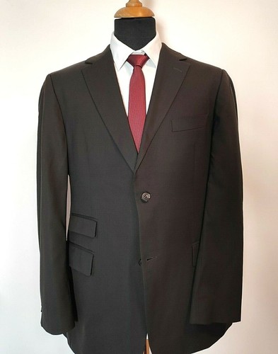 Blazer Hugo Boss Hombre Super 140s Lana Talla 42 Abrigo Deportivo Traje Chaqueta 2Btn Marrón - Imagen 1 de 8