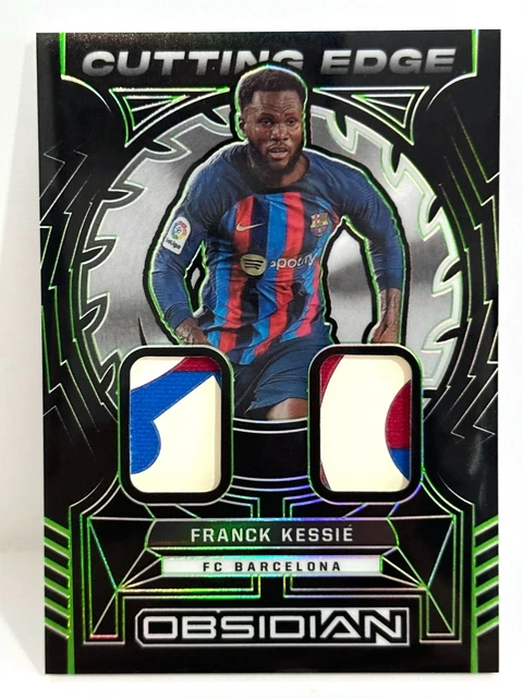 2022-23 Panini Obsidian Barcelona Franck Kessie Dual 3-Color Patch Green Etch /5