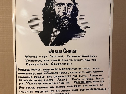 Póster Vintage Original Vintage Jesucristo Quería Recompensa Arte PinUp Joven Blanco y Negro - Imagen 3 de 9