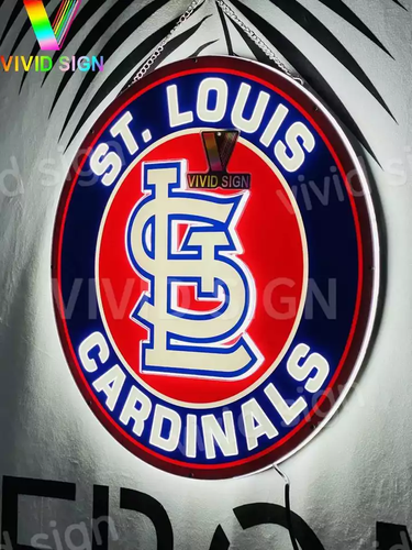16" St. Louis Cardinals Team Logo 3D LED Lighted Sign Neon Lamp Man Cave Decor - Picture 3 of 4