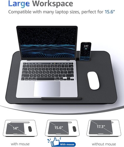 Large Portable Lap Desk for Gaming & Work - Washable with Pen Holder Design - Picture 4 of 9