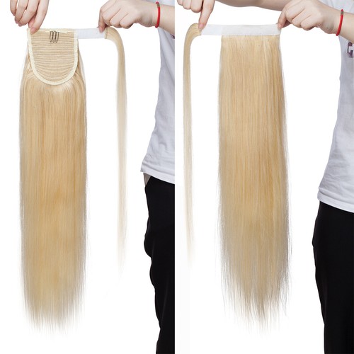 THICK Ponytail Claw/Clip In Remy 100% Human Hair Extensions Wrap On Pony Tail US - Picture 8 of 33