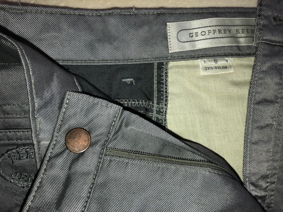 JEANS DE ESTANHO RARO OOAK 1978 GEOFFREY BEENE. VOCÊ NÃO ENCONTRARÁ OUTRO PAR ONLINE! - Imagem 2 de 3