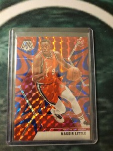 Nassir Little 2019-20 Panini Mosaic Red Blue Reactive #247 RC Trail Blazers #MO