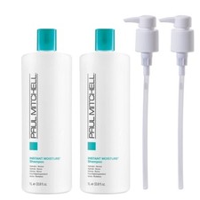 Paul Mitchell Instant Moisture Shampoo 33.8oz (pack of 2) with two pumps