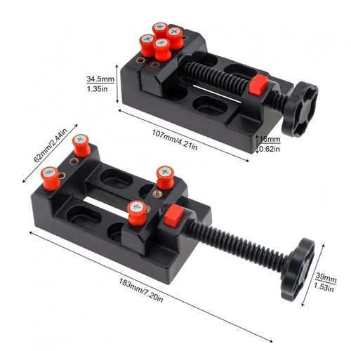 Mini tornillo de banco para herramientas de grabado hágalo usted mismo, reparación de relojes mini mandíbula plana paralela abierta - Imagen 2 de 12