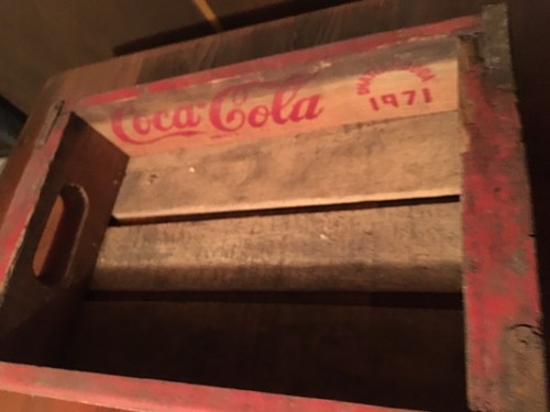 Cajón de madera vintage rojo y blanco Coca-Cola Chattanooga - Imagen 4 de 4