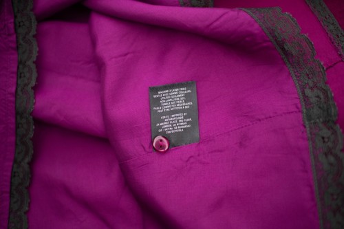 Anthropology Paca Halter Dress Sz 6 Fuchsia Corduroy Removable Straps Coquette - Picture 10 of 14