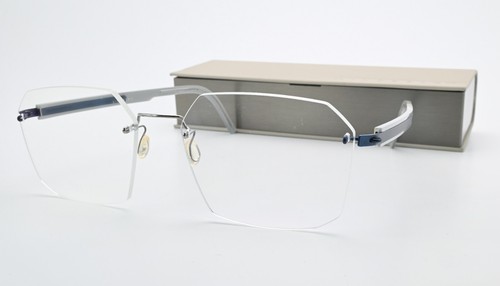 LINDBERG Brille 2424 55 145 K51 Spirit Titanium Randlos Blau Petrol Grau Silber - Picture 9 of 15