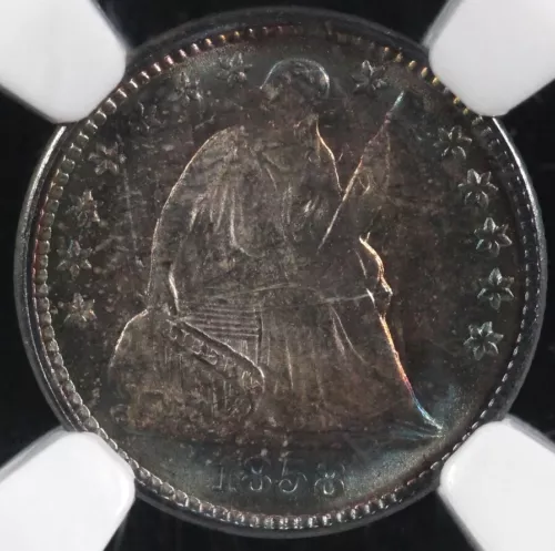 1850 H10c Seated Liberty Half Dime NGC and CAC MS 63