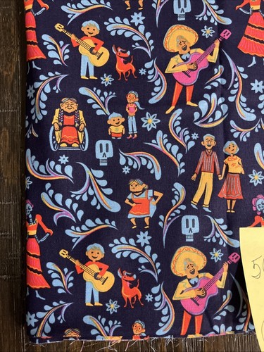 Neu Coco’s Family Baumwollstoff 56” x 44” blau Disney Pixar Quilten Nähen - Bild 3 von 5