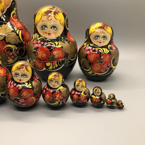 10 Stck. Russische verschachtelte Puppen mit Blumenkunst 6 Zoll Matroschka handbemalt Russland - Bild 11 von 13
