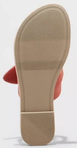 Womens A New Day Hannah Coral Bow Thong Fabric Slide Flip Flop Flat Sandal Sz 11 - Picture 4 of 5