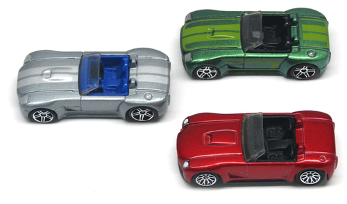 Hot Wheels Matchbox Ford Shelby Cobra Concept Car Lot of 3 Red Green Gray 04-05 - Picture 3 of 7