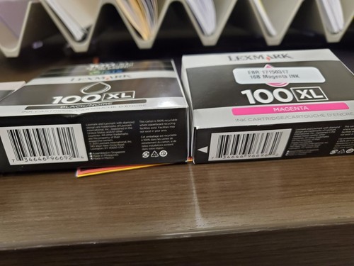 Lot 4 Lexmark 100XL Black Yellow Cyan Magenta Ink Cartridges OEM NEW IN BOX - Picture 4 of 10